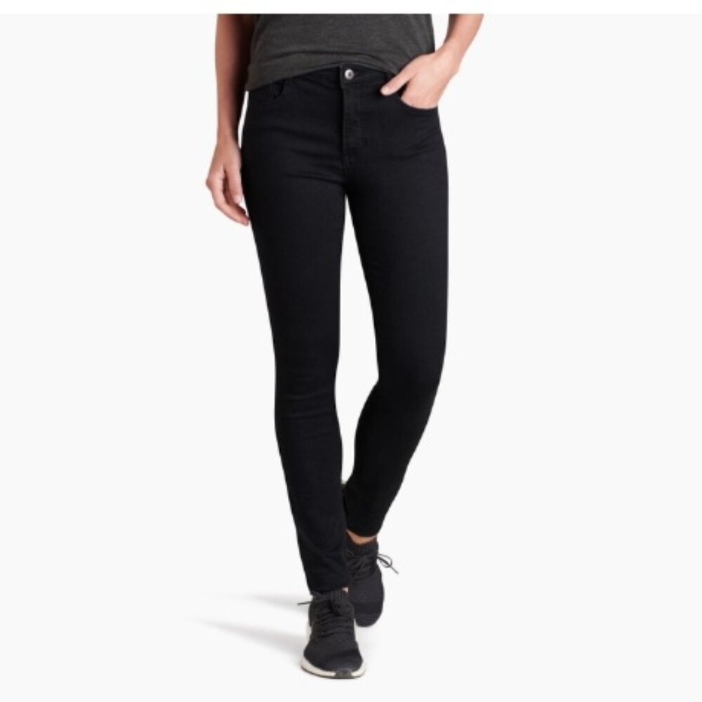 Kuhl 9" Kontour Flex Denim Skinny Jeans, Black | Size 12